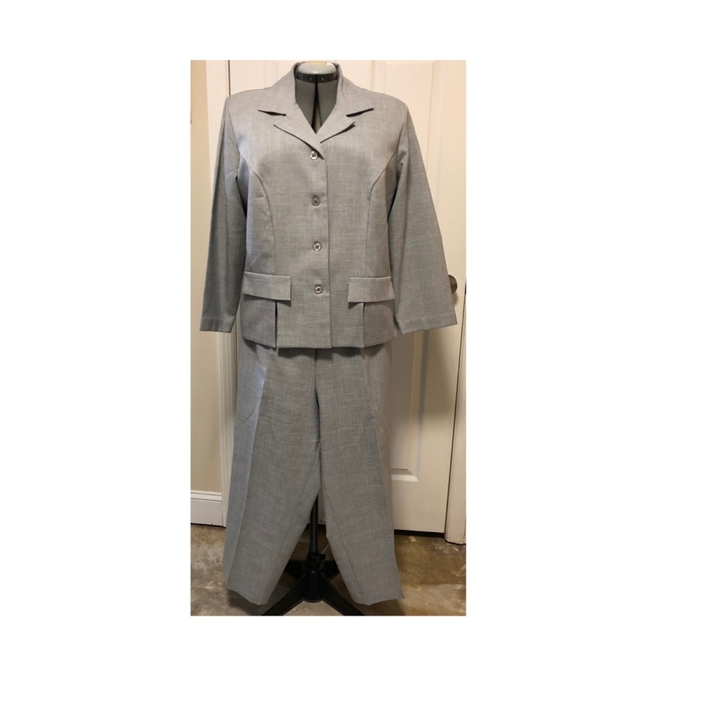 Three piece suit.